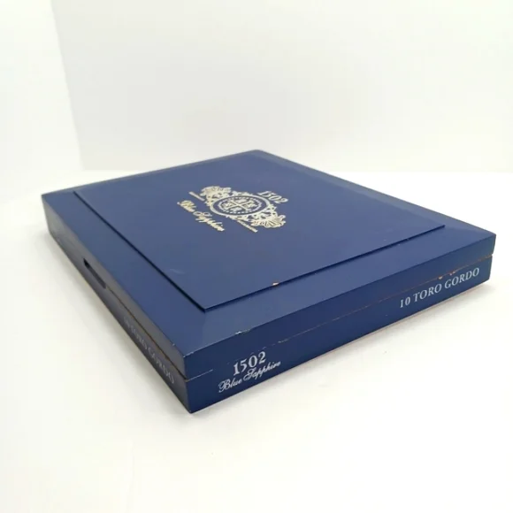 Premier CIGAR BOXES Lot of 3 Blue & Brown Suave Accents/Storage EUC - Picture 6 of 14